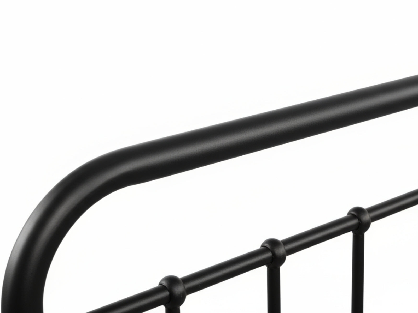 Darcy Metal Bed Frame Black & PIL20 Mattress with Pillows - Queen