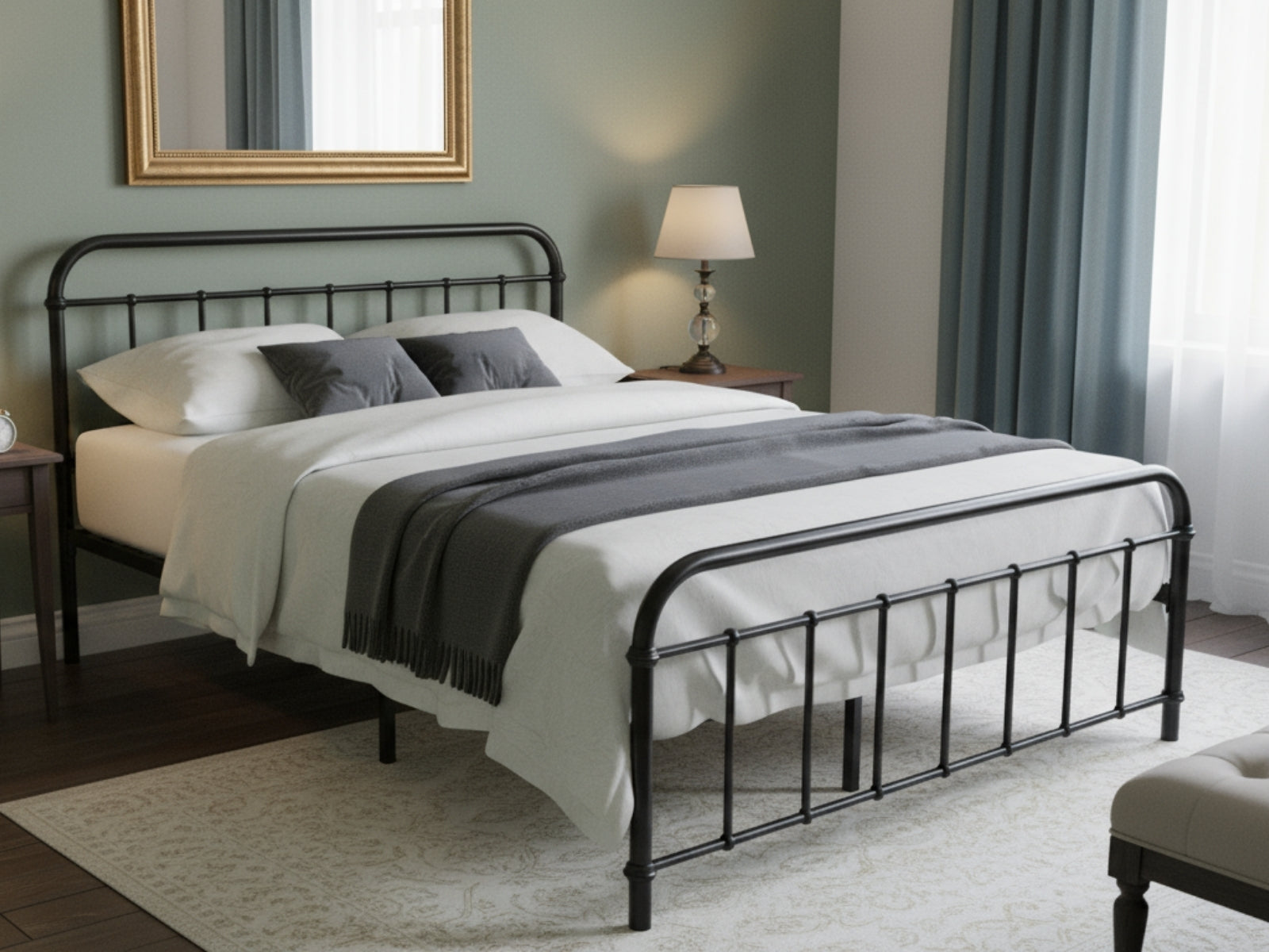 Darcy Metal Bed Frame Black - Double