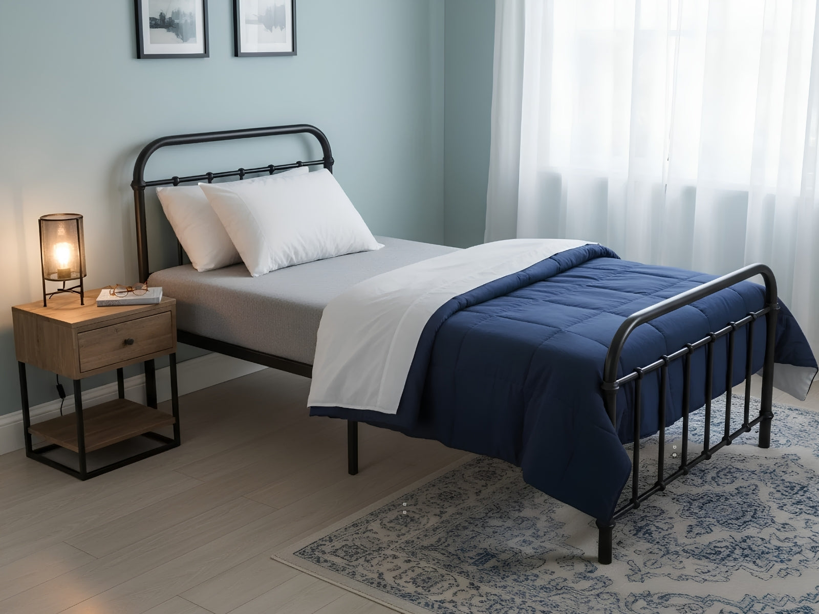 Darcy Metal Bed Frame Black - Single