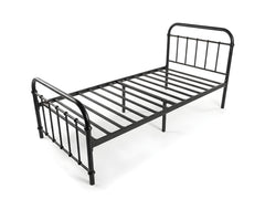 Darcy Metal Bed Frame Black & Boucle22 Mattress - Single