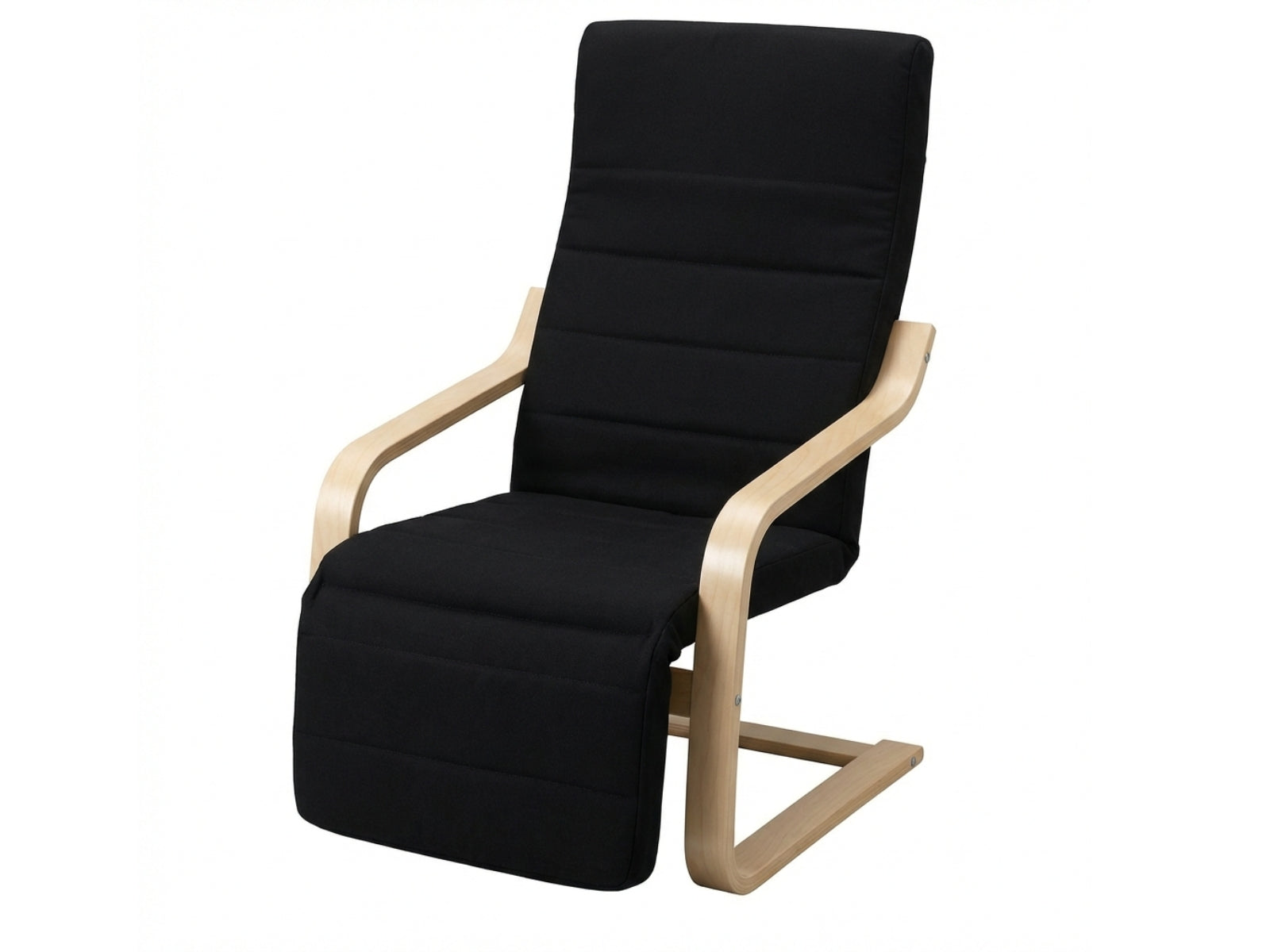 Bentwood Armchair with Footrest - Black
