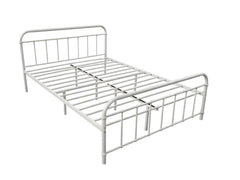 Darcy Metal Bed Frame White - Queen