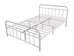 Darcy Metal Bed Frame White & Bon15 Mattress - Queen