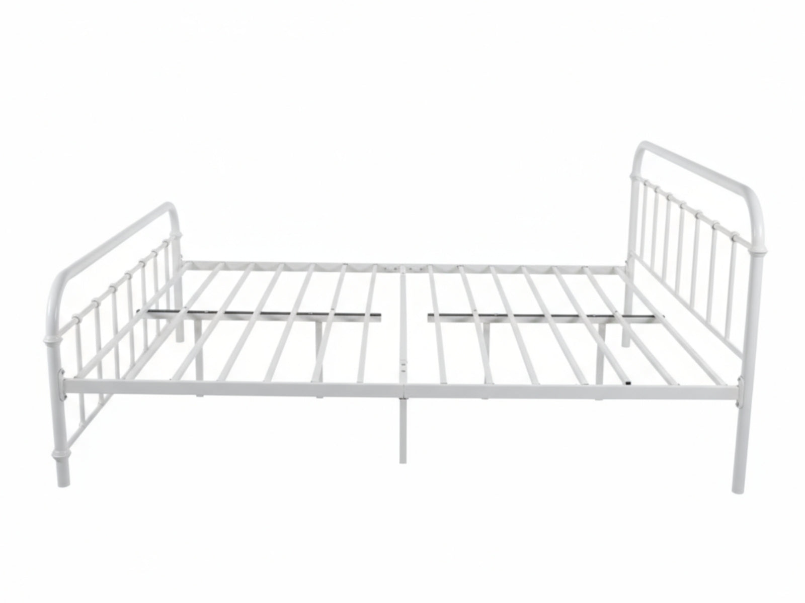 Darcy Metal Bed Frame White & Bon15 Mattress - Queen