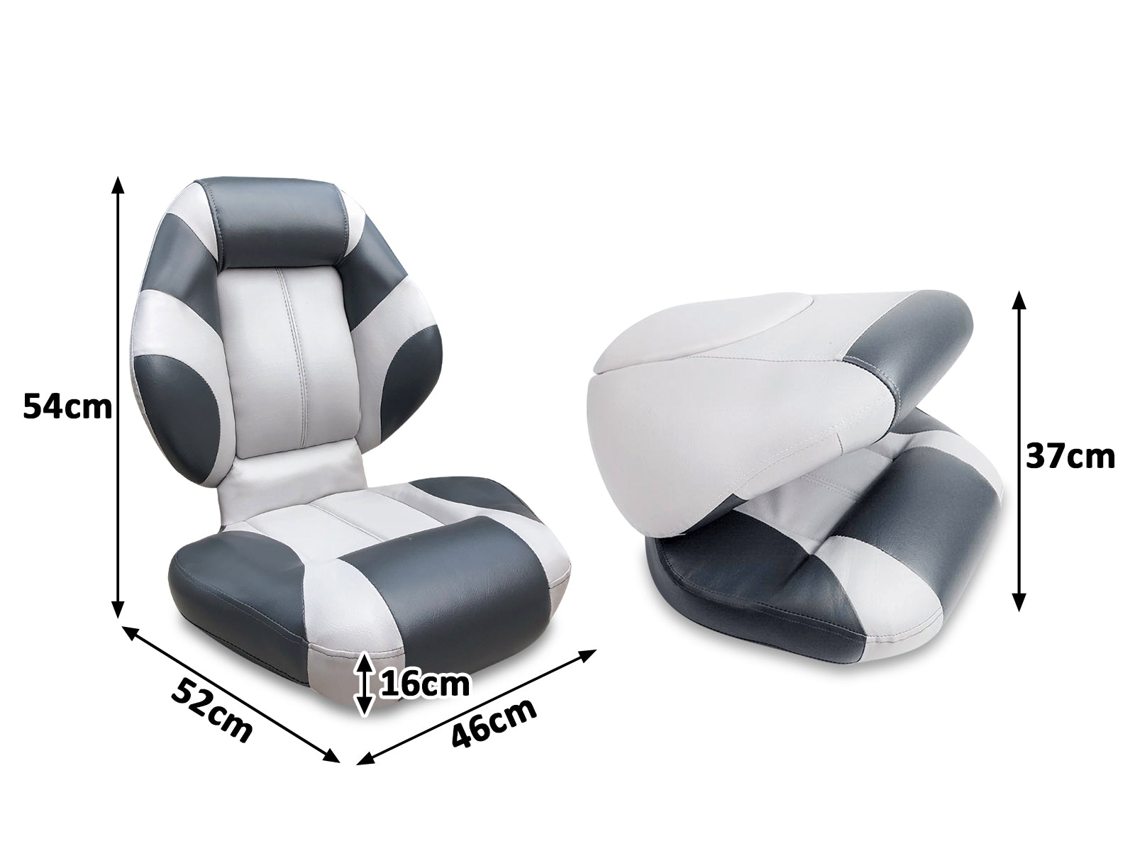 Deluxe Marine Boat Seat – Grey