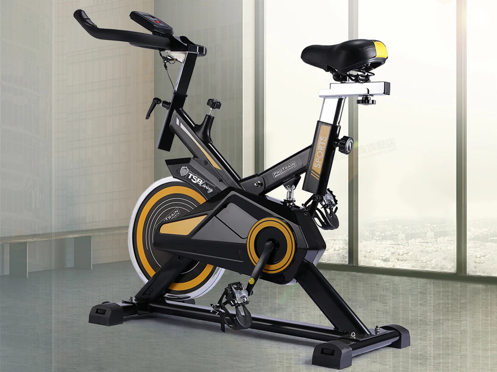 13kg Flywheel Exercise Spin Bike – Yellow