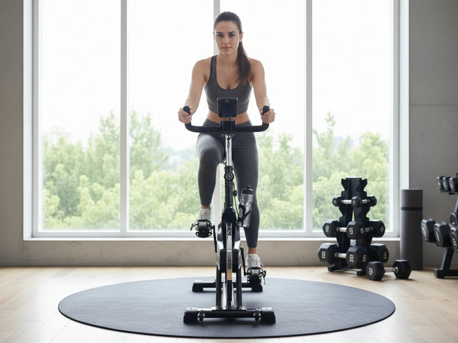 18kg Flywheel Exercise Spin Bike – Grey