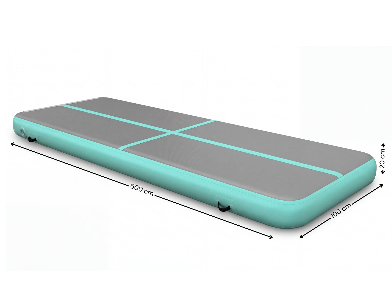 Air Track Green & Grey – 600cm x 100cm x 20cm