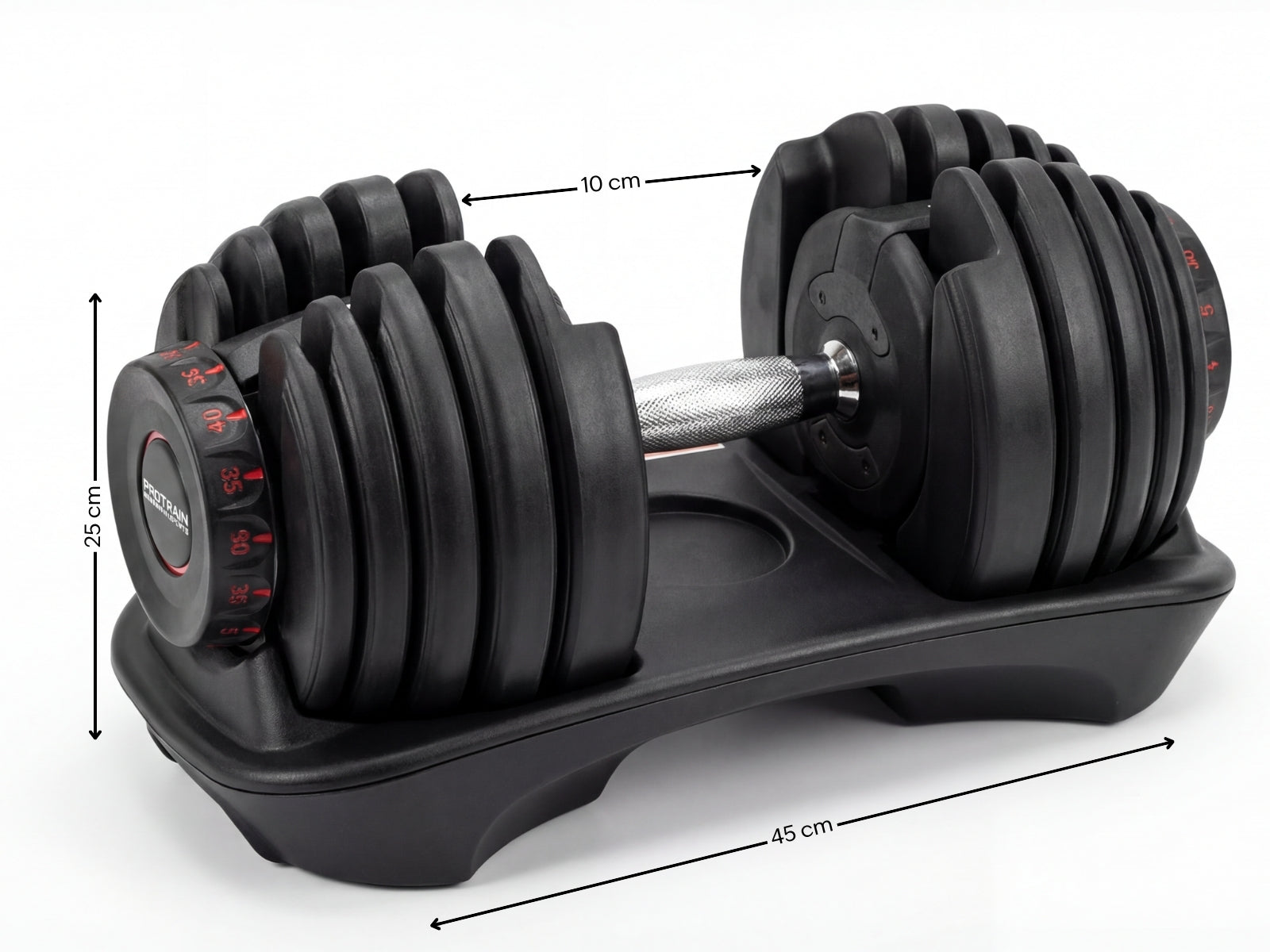Adjustable Dumbbell Set Black - 40 kg (Set of 2)