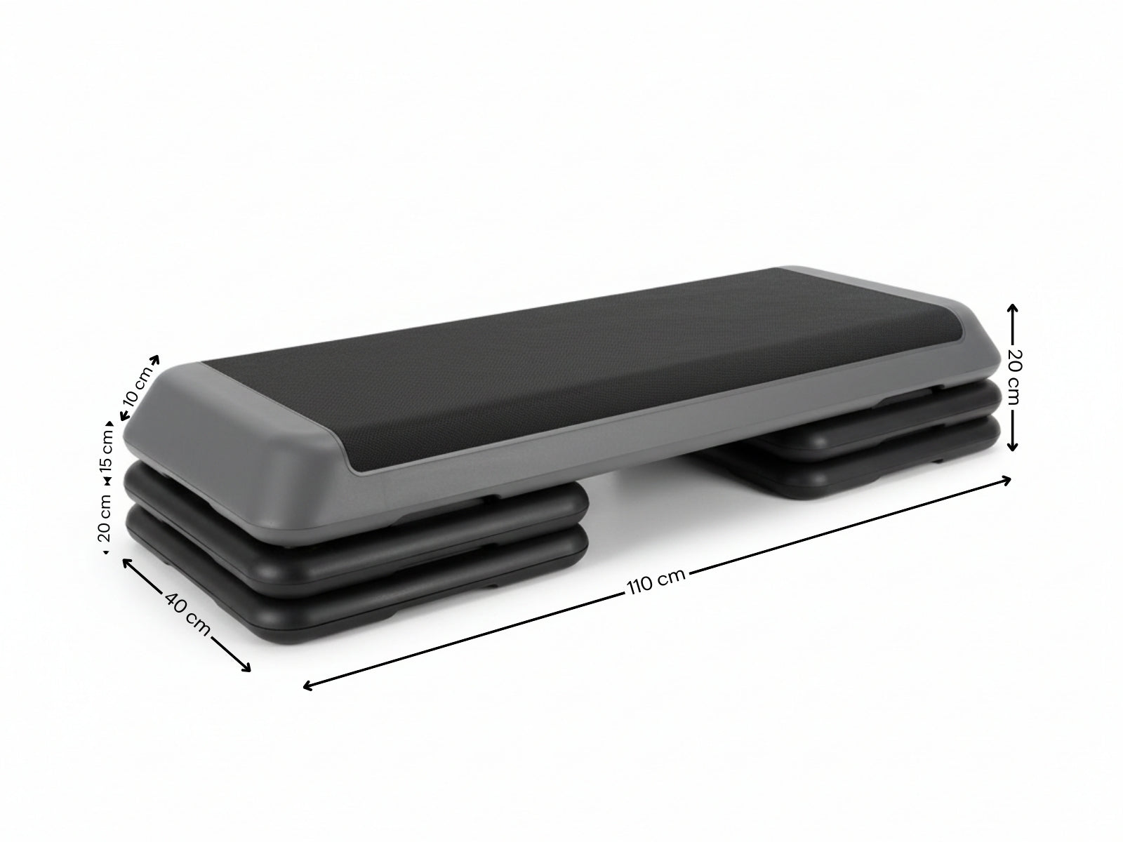 3-Level PE Aerobic Step - 10 cm / 15 cm / 20 cm