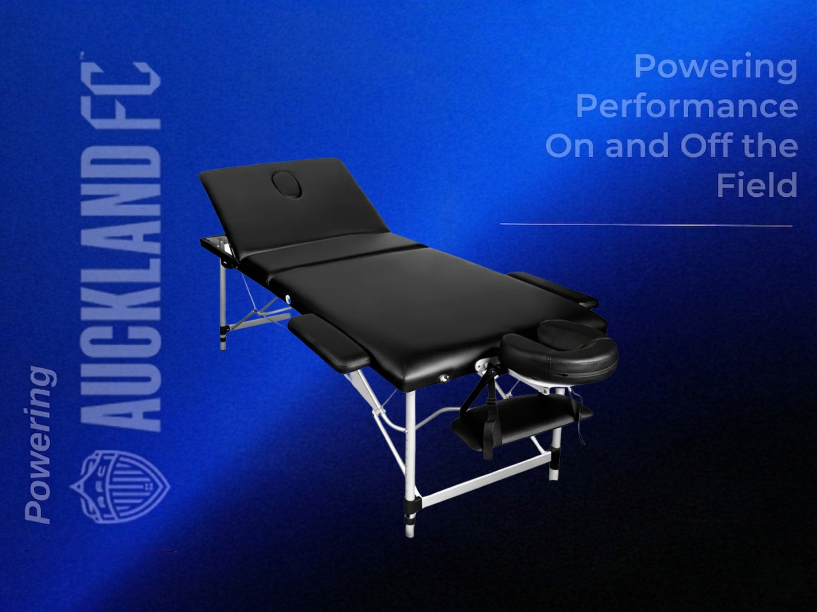 3-Fold Portable Aluminum Massage Table - Black