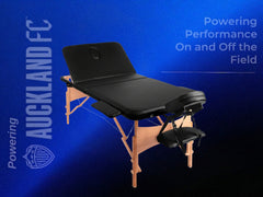 3-Fold Portable Wooden Massage Table - Black