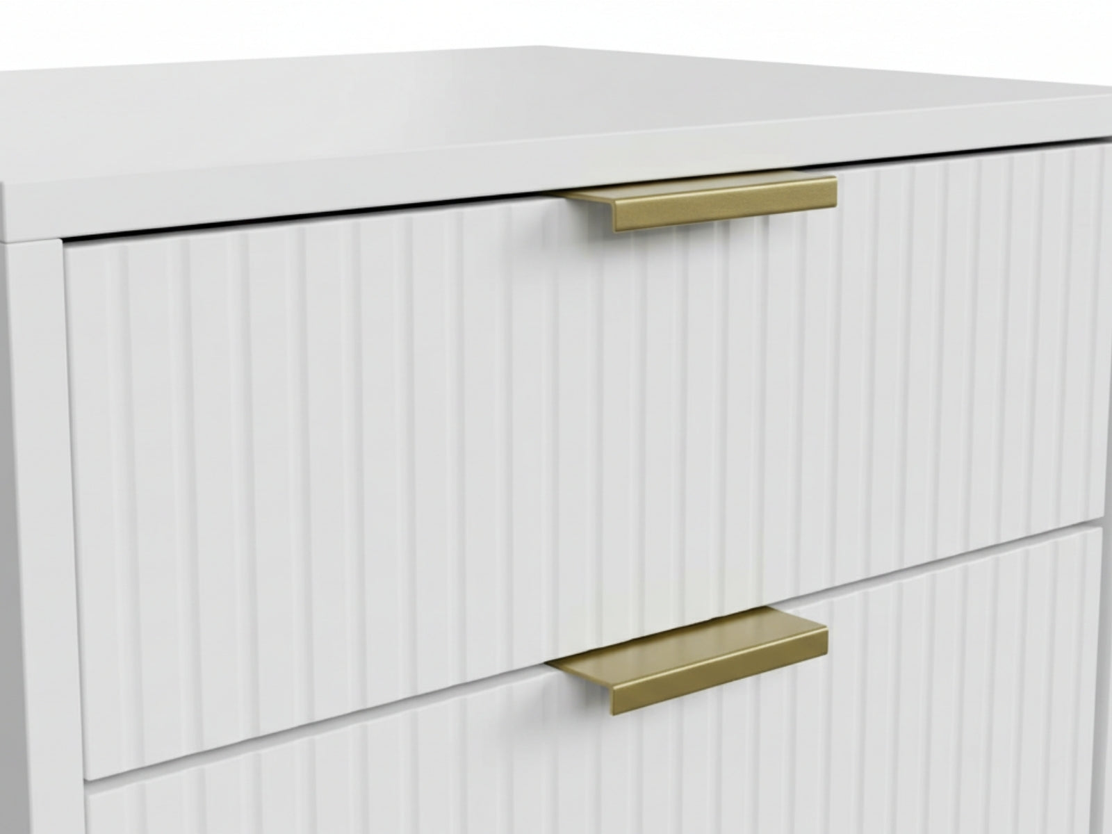 2-Drawer Bedside Table White