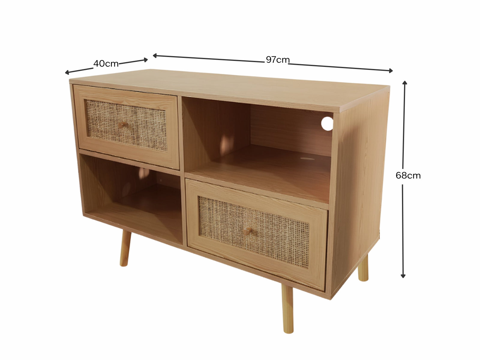 Atlantic Rattan Entertainment Unit - 97 cm