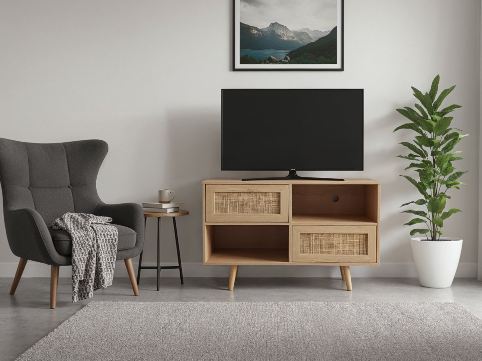 Atlantic Rattan Entertainment Unit - 97 cm