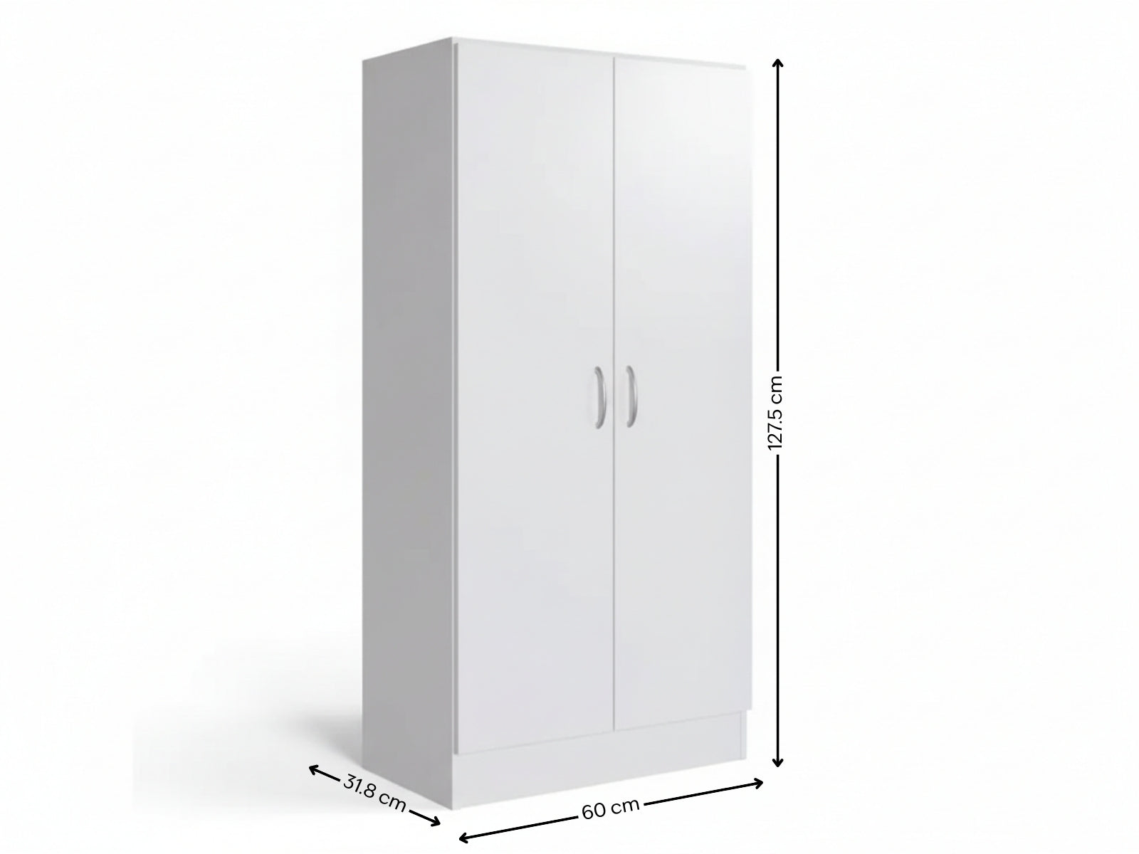 Clevedon 2-Door Shoe Storage Cabinet - White