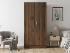 Clevedon 2-Door Shoe Storage Cabinet - Walnut