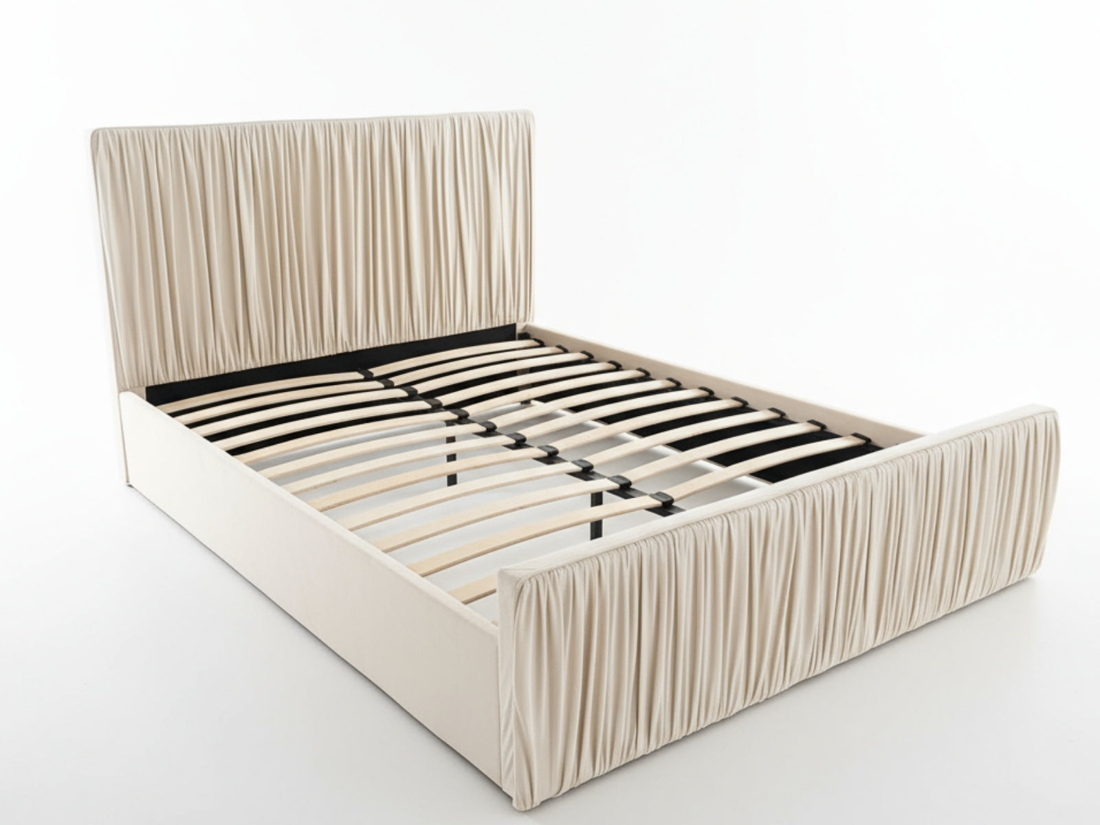 Blaine Velvet Bed Frame Beige - Double