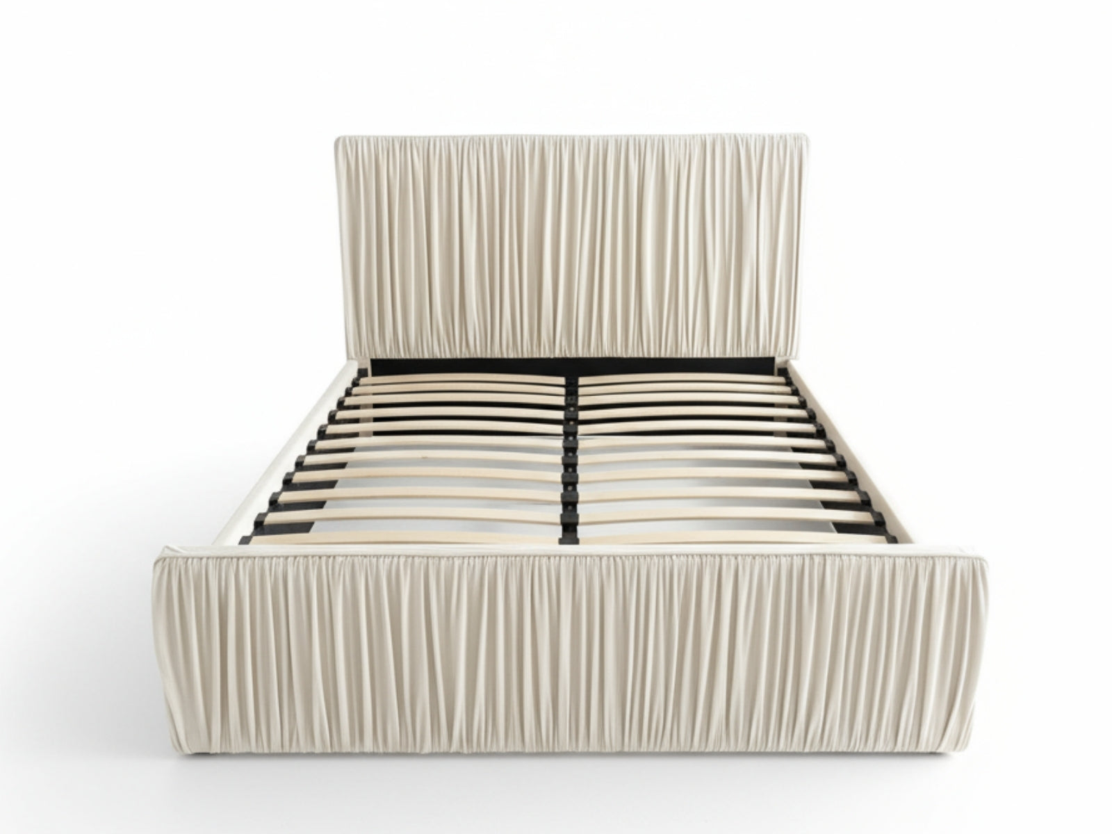 Blaine Velvet Bed Frame Beige - Double