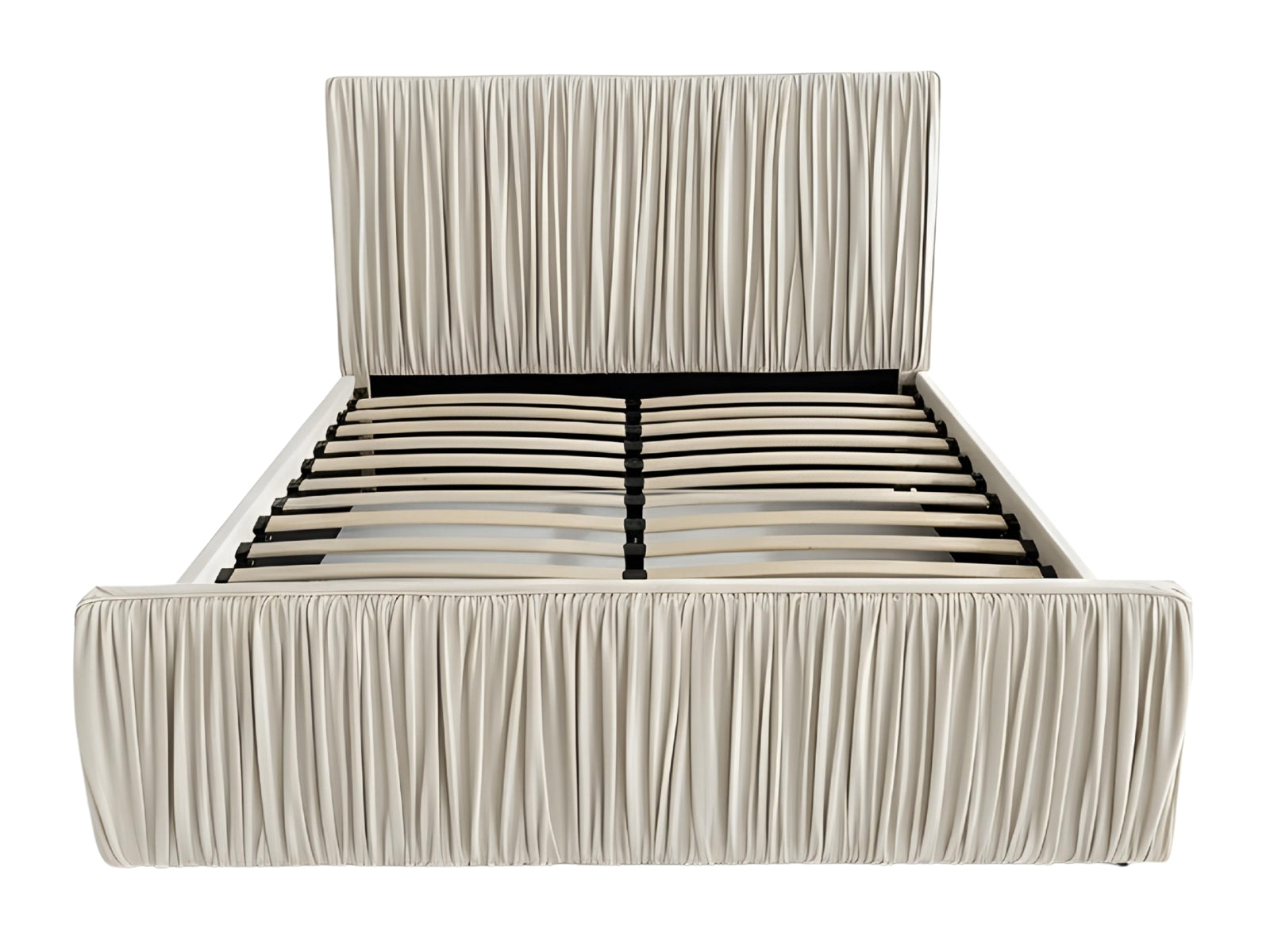 Blaine Velvet Bed Frame Beige & GEL30 Mattress - Queen