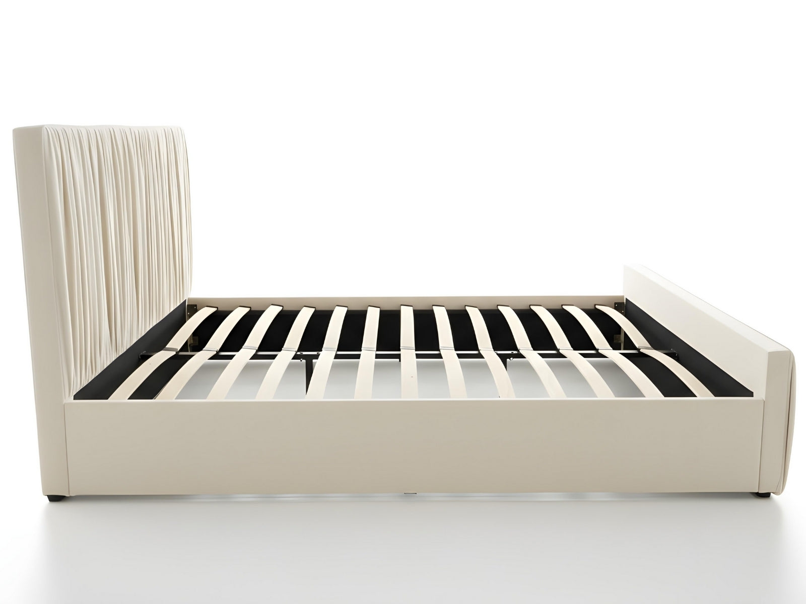 Blaine Velvet Bed Frame Beige & Bon21 Mattress - Queen