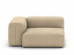 Corduroy Modular Left Armrest Seater - Beige