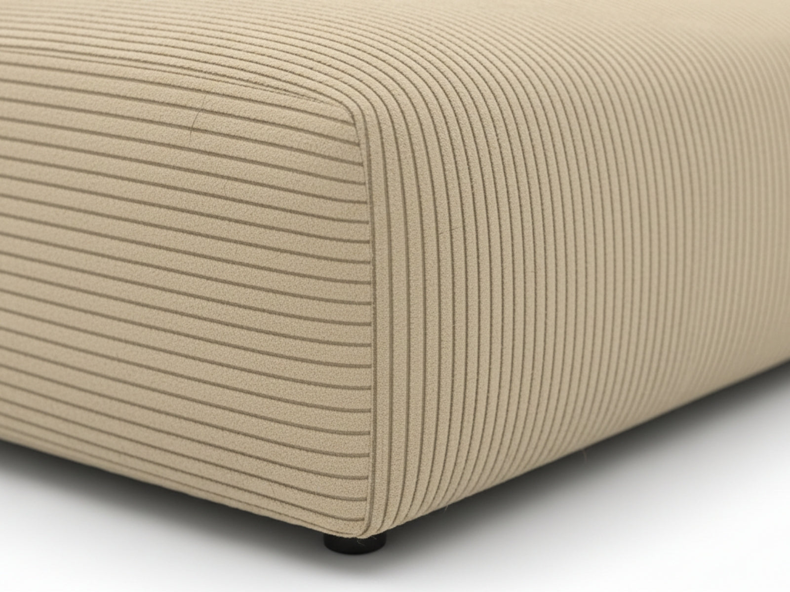 Corduroy Modular Armless Chaise - Beige