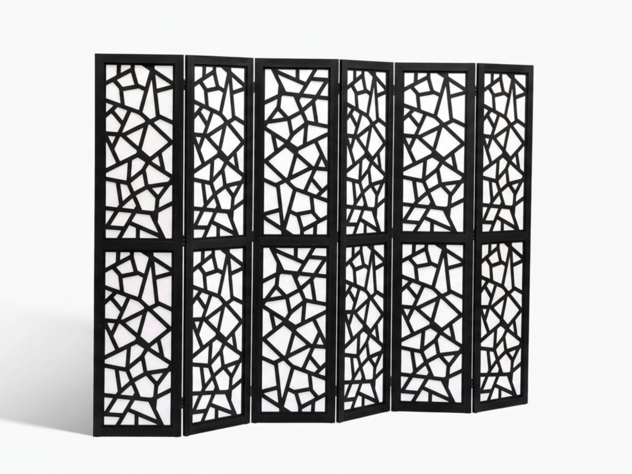 6-Panel Room Divider C M7 - Black
