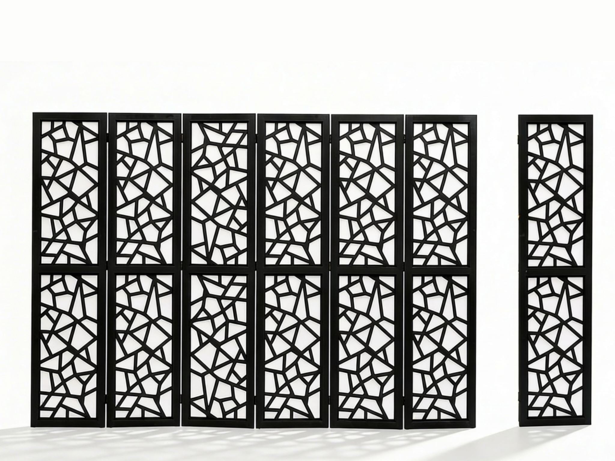 6-Panel Room Divider C M7 - Black