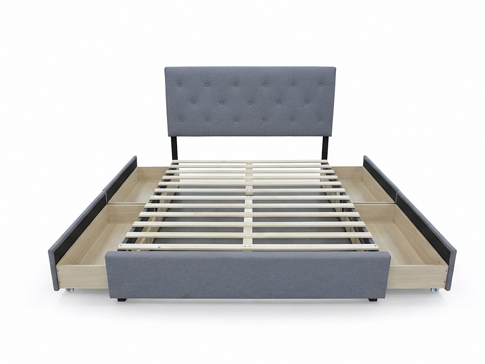 Cleva Bed Frame with Drawers - Double