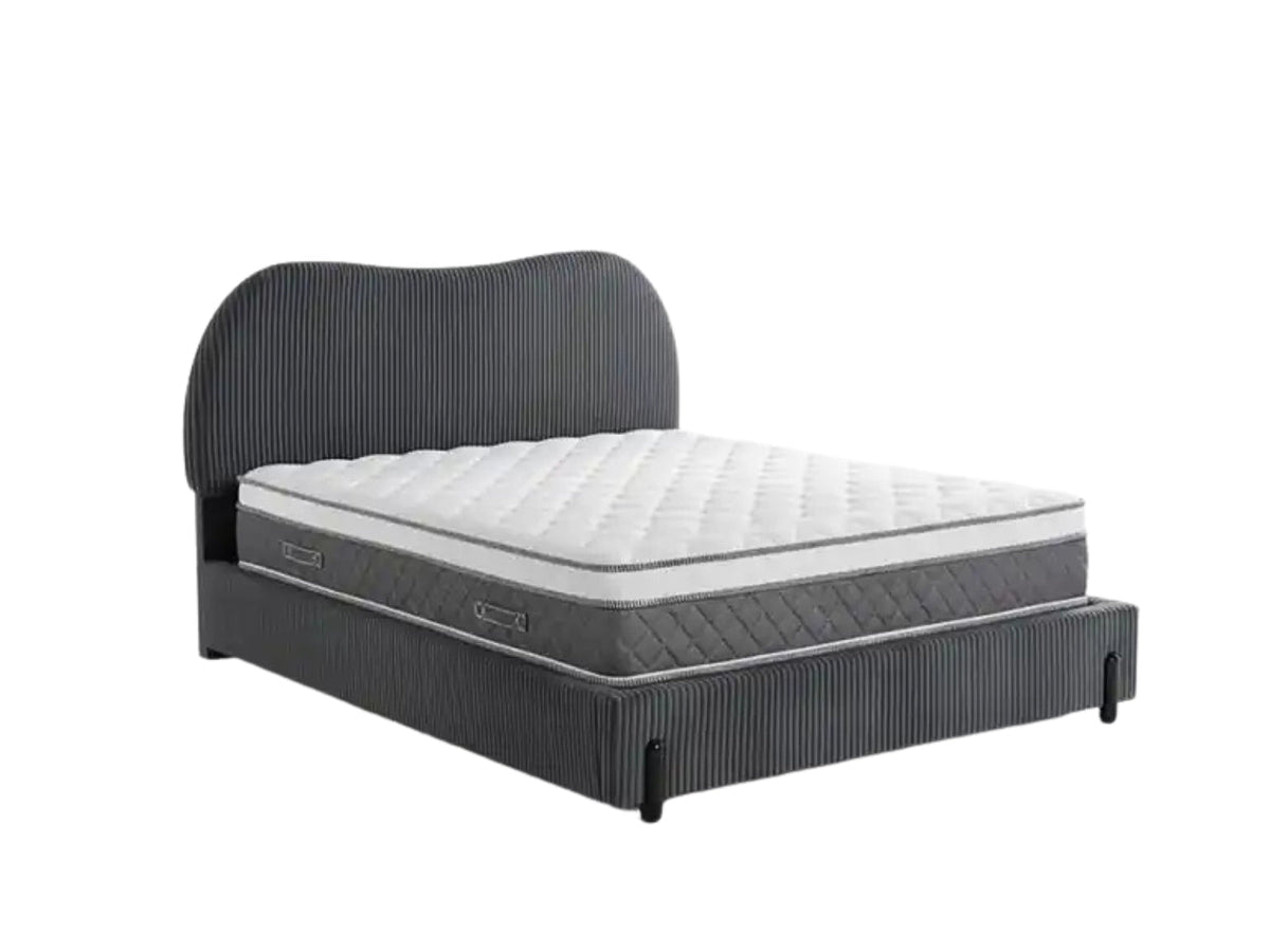 Arna Bed Frame Grey & MEM23 Mattress - Double