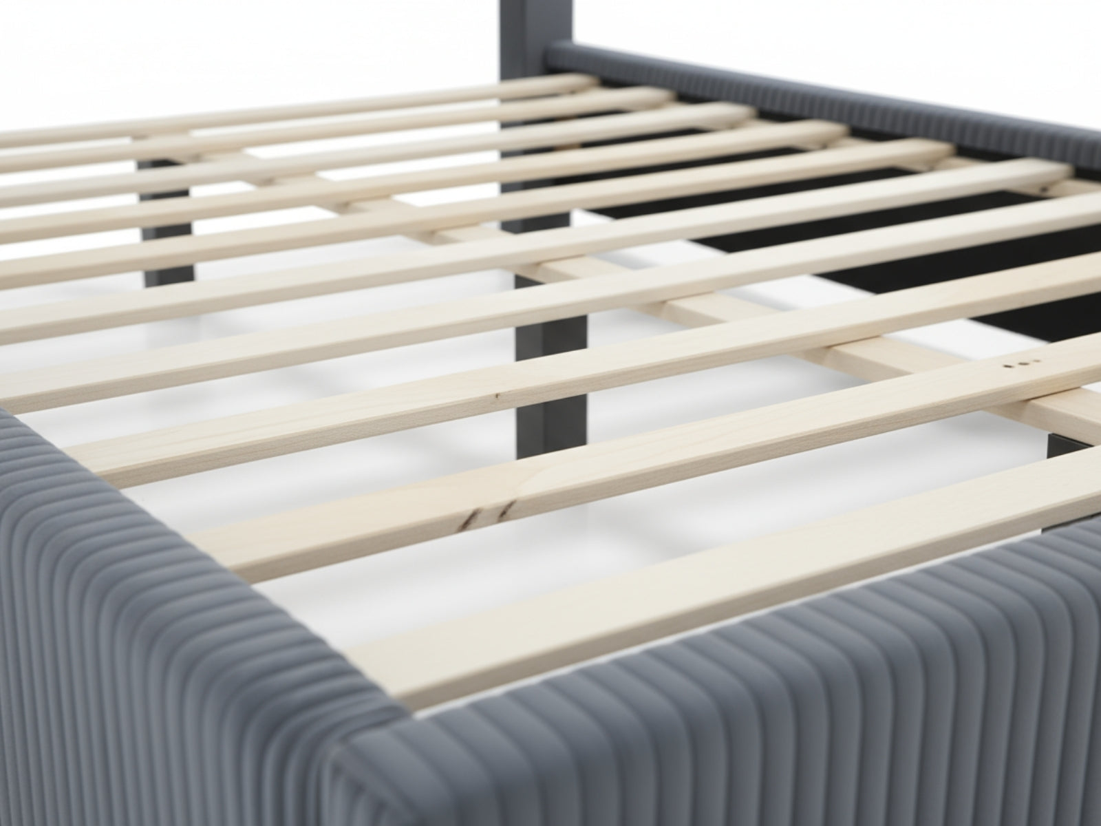 Arna Bed Frame Grey & PIL20 Mattress with Pillows - Queen