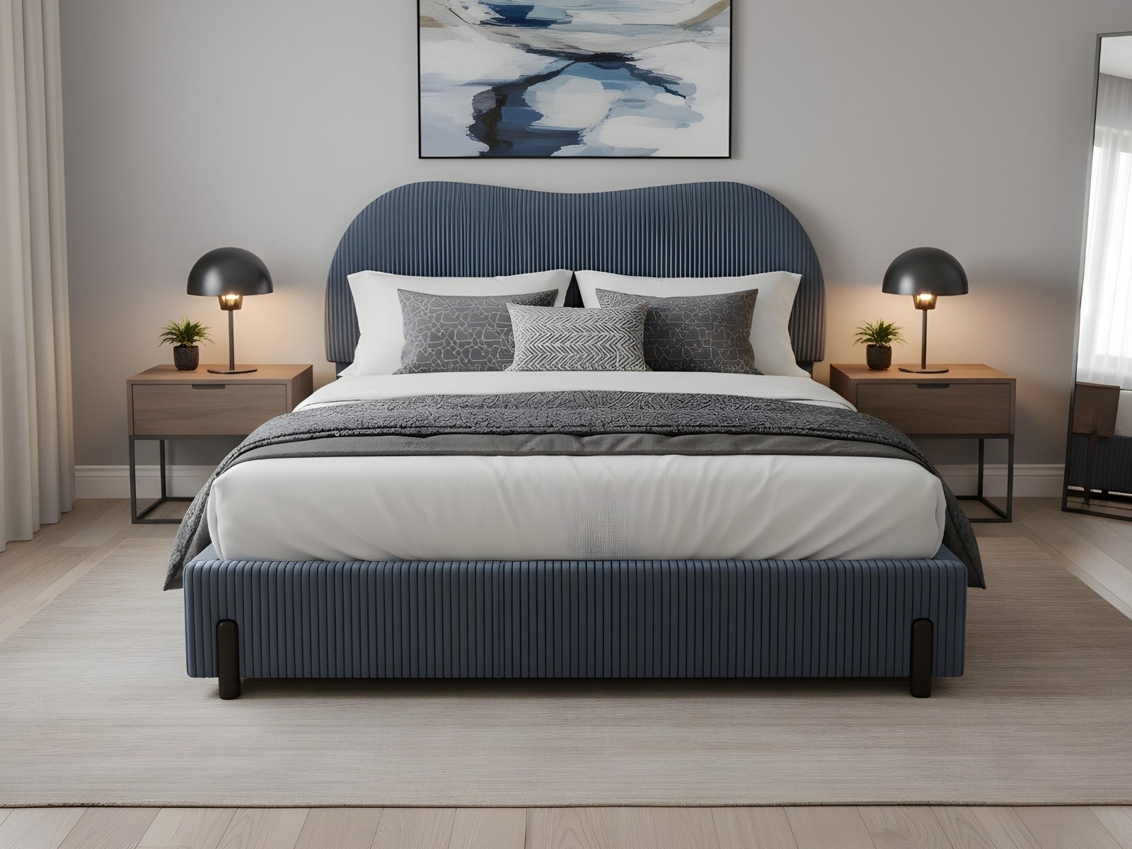 Arna Bed Frame Grey & K34 Mattress - Queen
