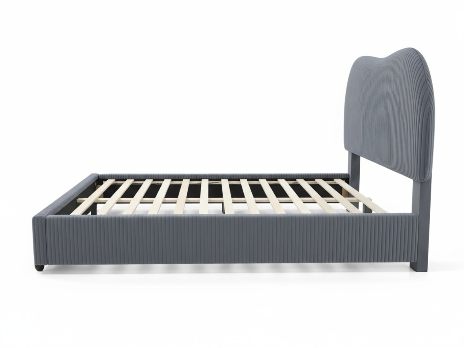 Arna Bed Frame Grey & PIL20 Mattress with Pillows - Queen