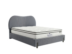 Arna Bed Frame Grey & Boucle22 Mattress - Queen