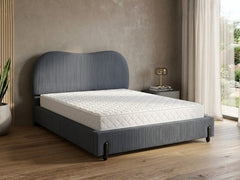 Arna Bed Frame Grey & Bon15 Mattress - Queen