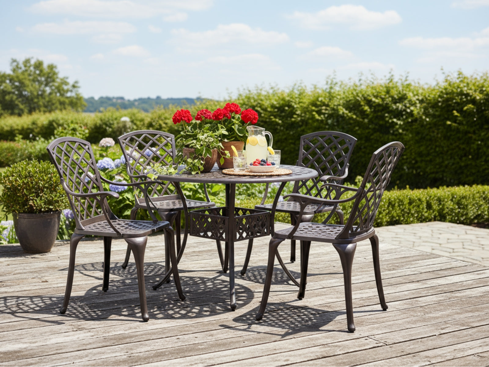 5-Piece Cast Aluminum Patio Dining Set