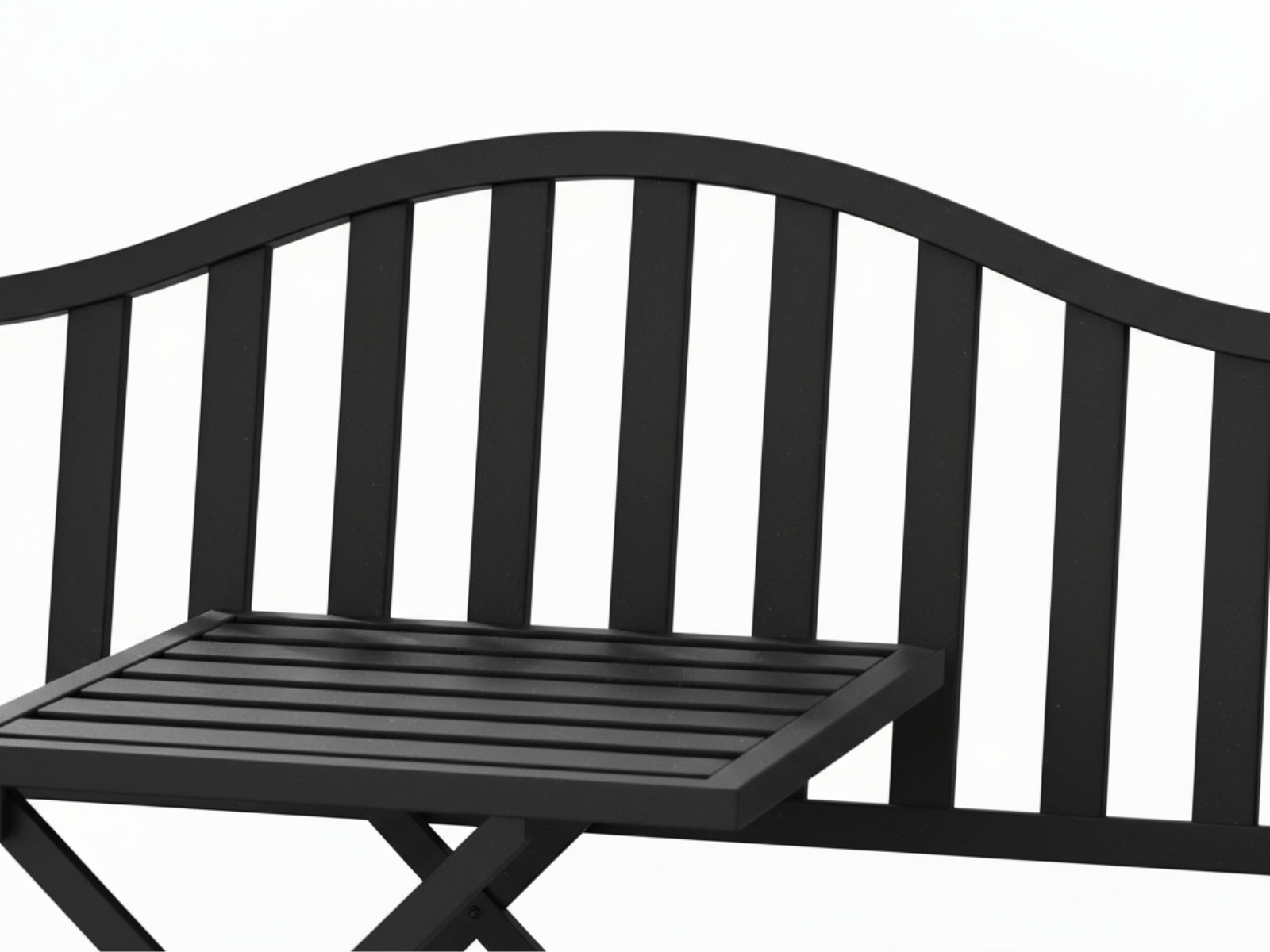 Arteferro Garden Bench with Fold Table - Black