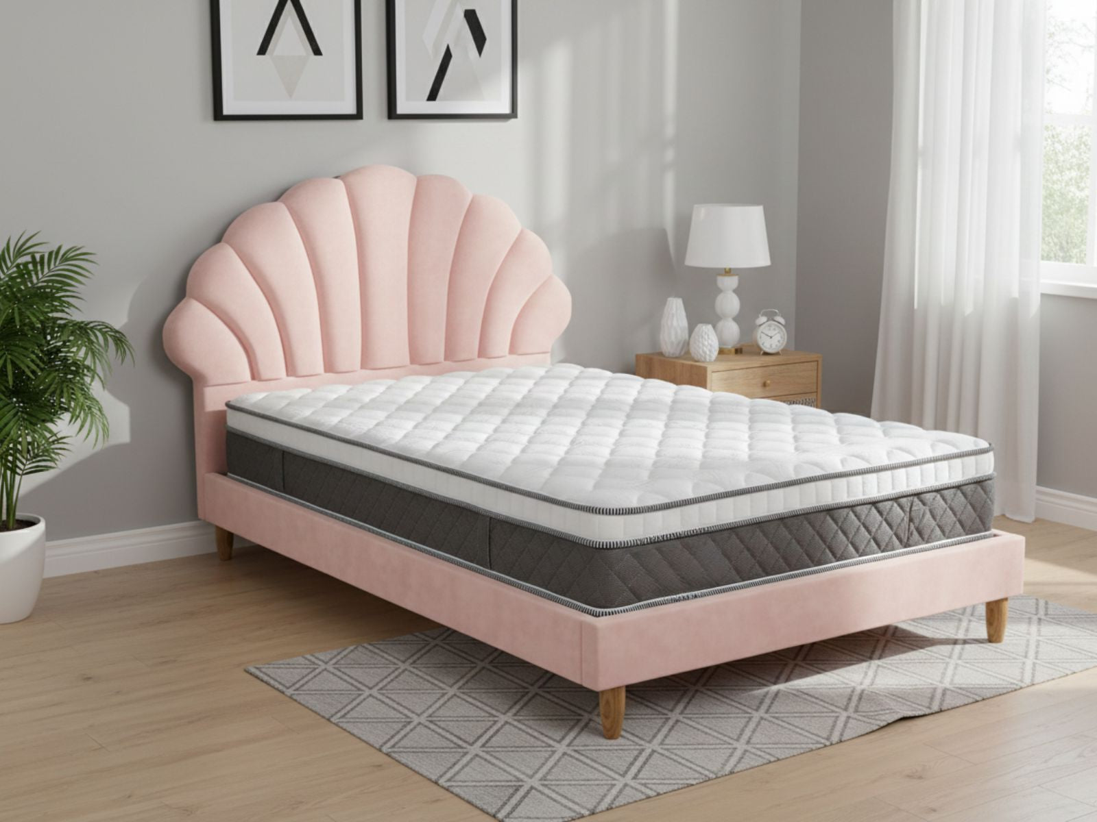 Ariel Princess Bed & MEM23 Mattress - Double