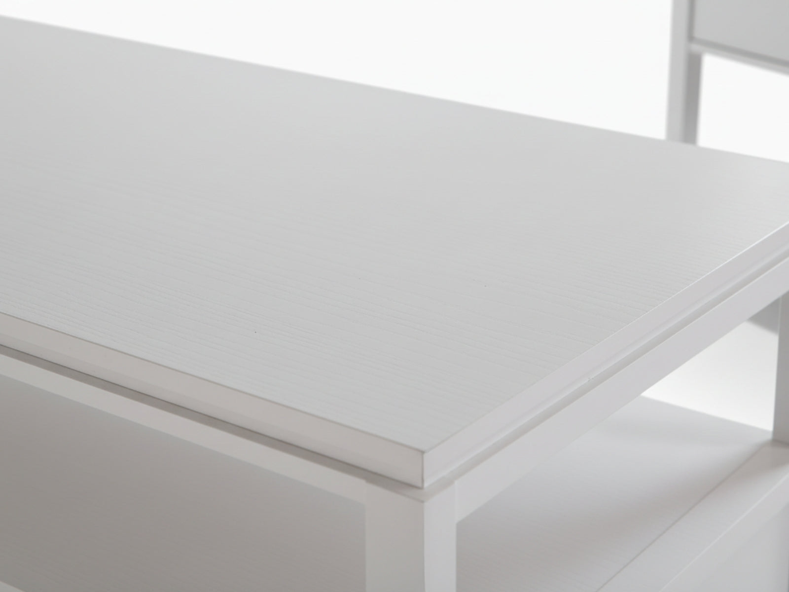 3-Piece Solid Wood Coffee Table Set - White