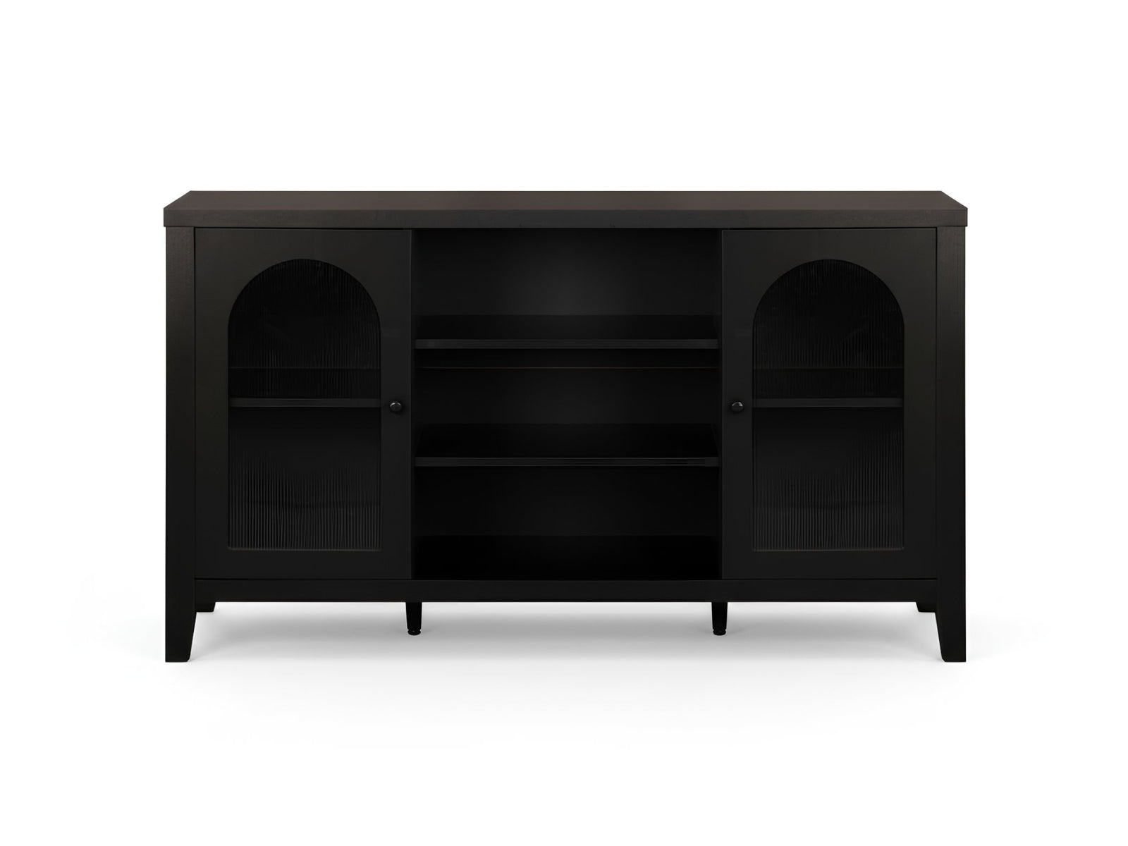 Cambre Black Sideboard with Glass Door - 120 cm