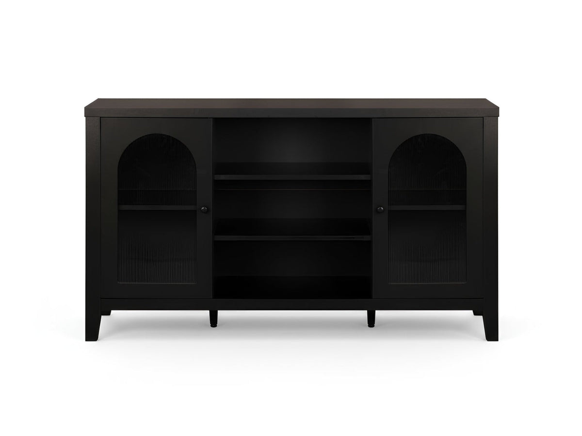 Cambre Black Sideboard with Glass Door - 120 cm