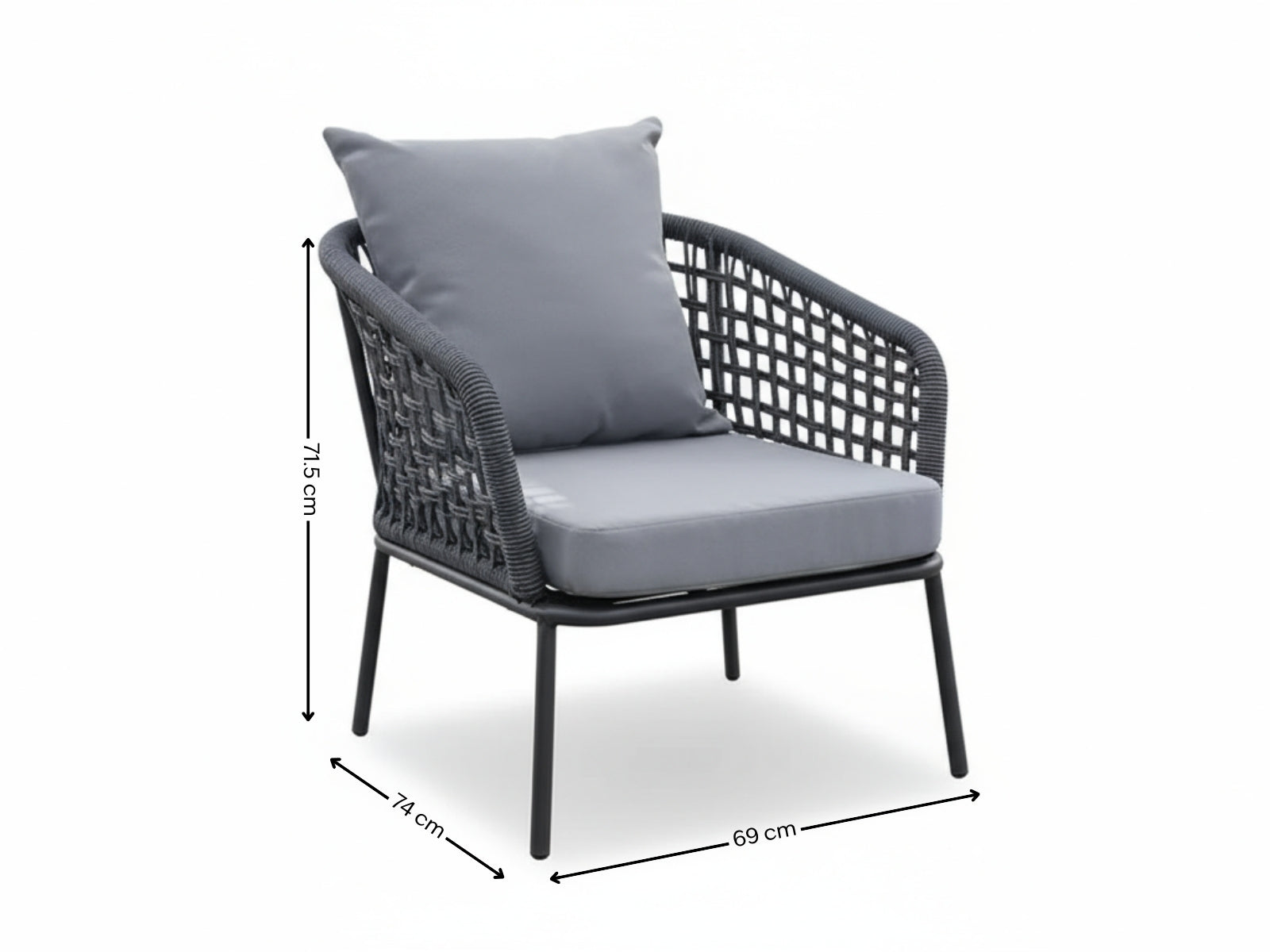 4-Piece Outdoor Sofa Set - Grey