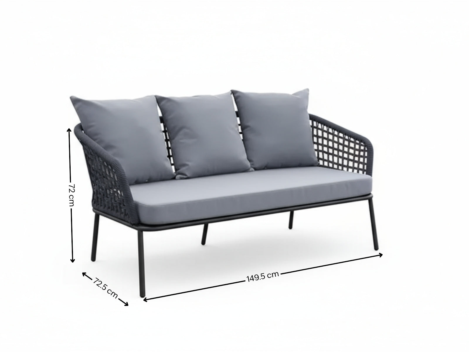 4-Piece Outdoor Sofa Set - Grey