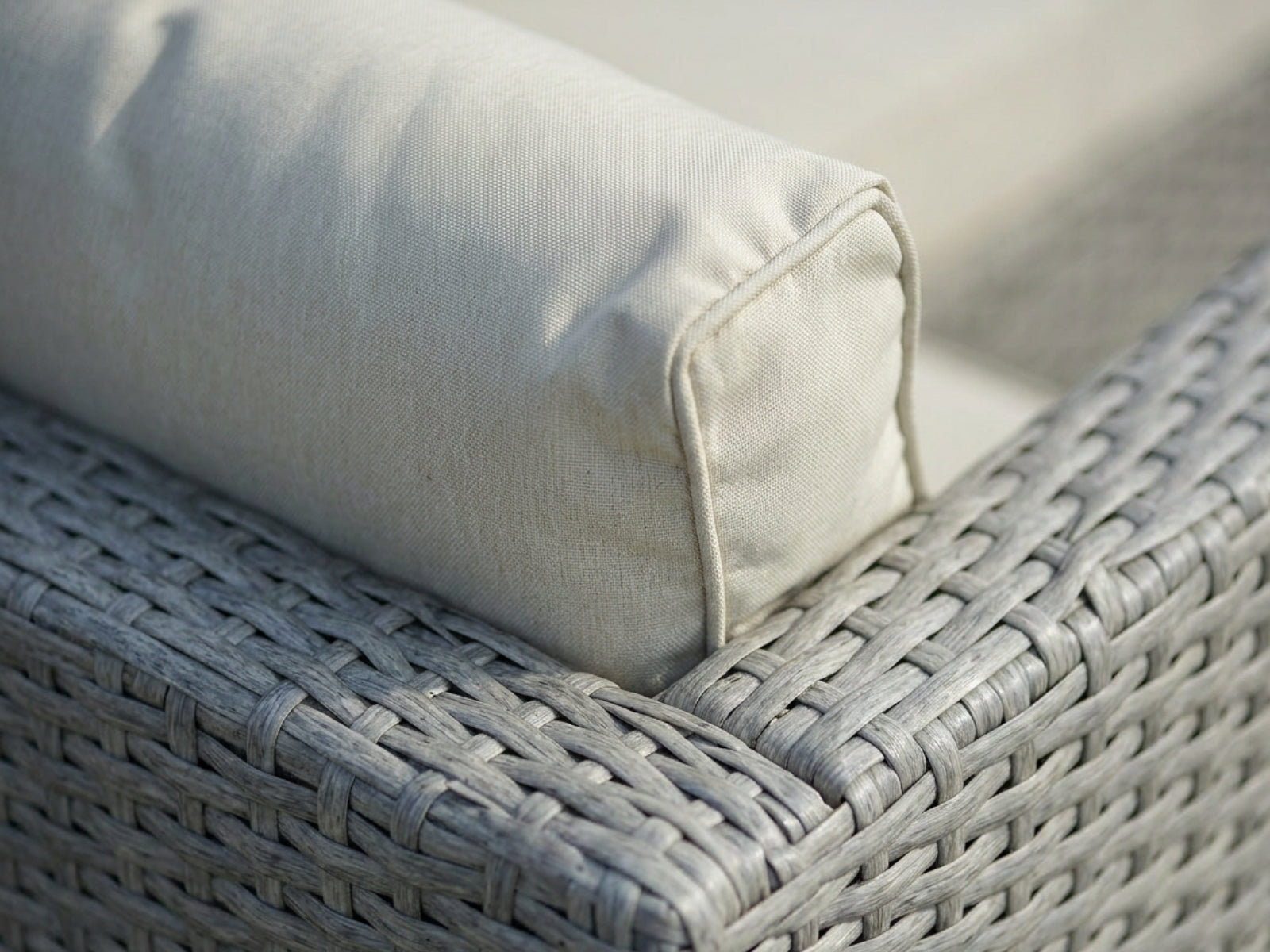 3-Piece Outdoor Sofa Set - Grey + Beige
