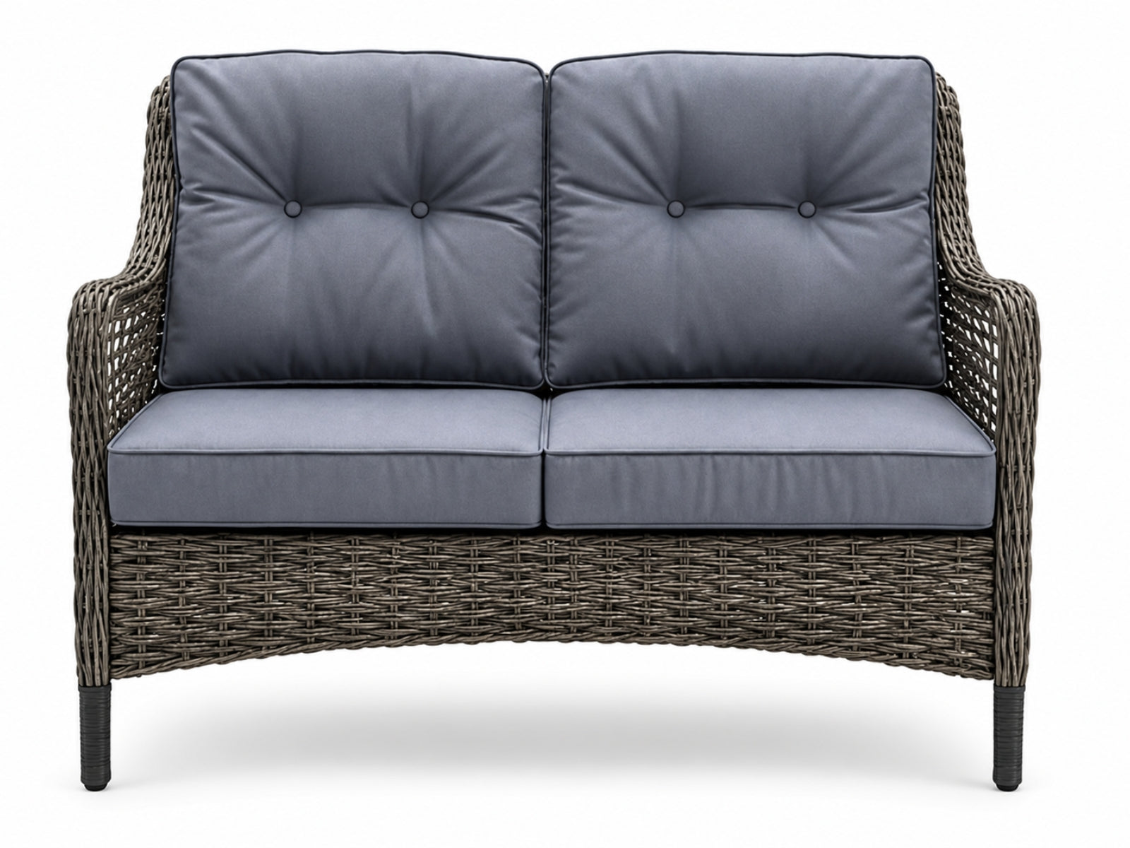 4-Piece Outdoor Sofa Set - Brown + Grey