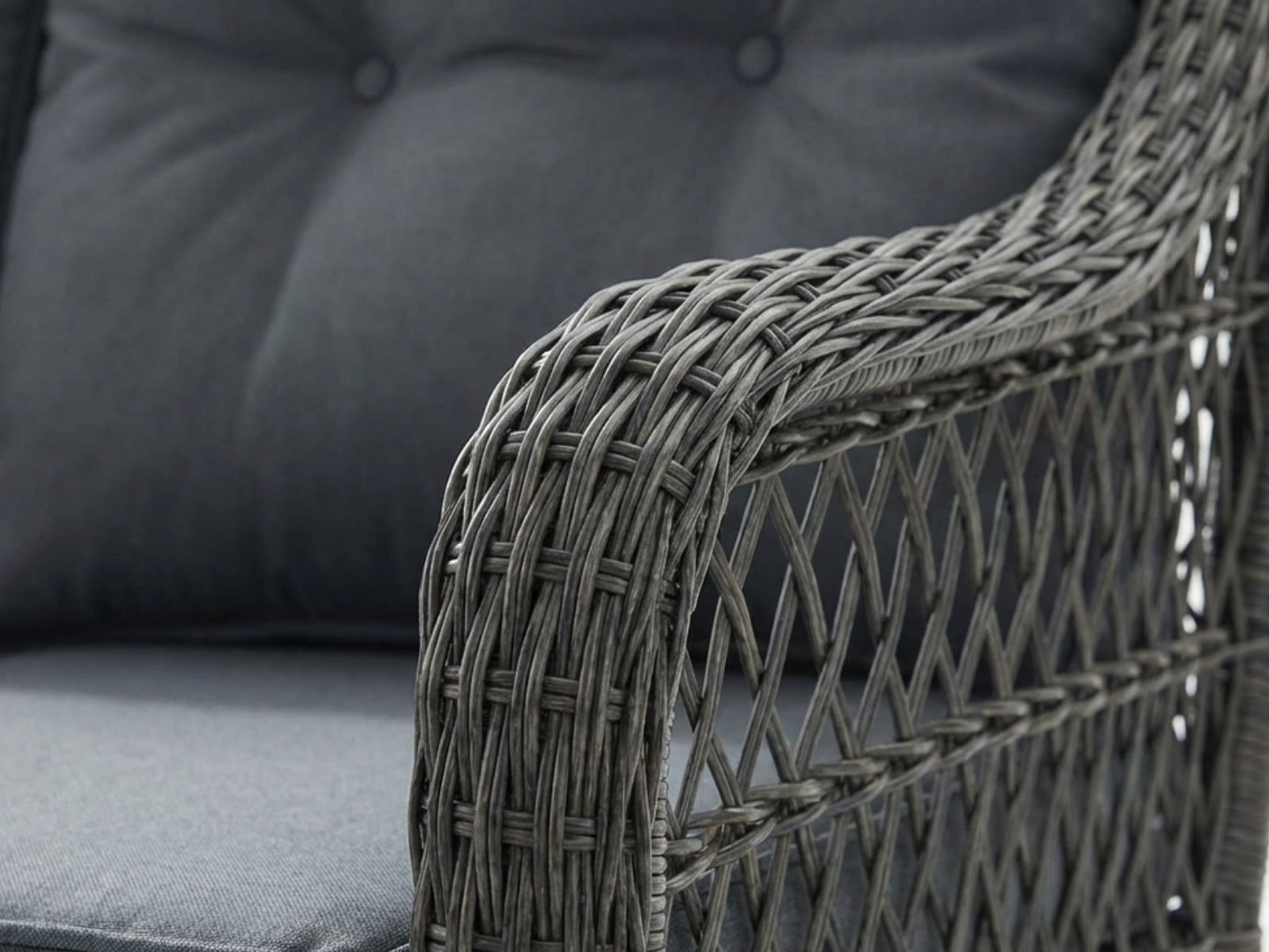 4-Piece Outdoor Sofa Set - Brown + Grey