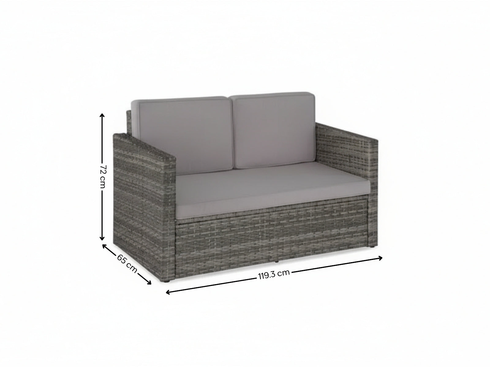 2-Piece Outdoor Sofa Set - Grey