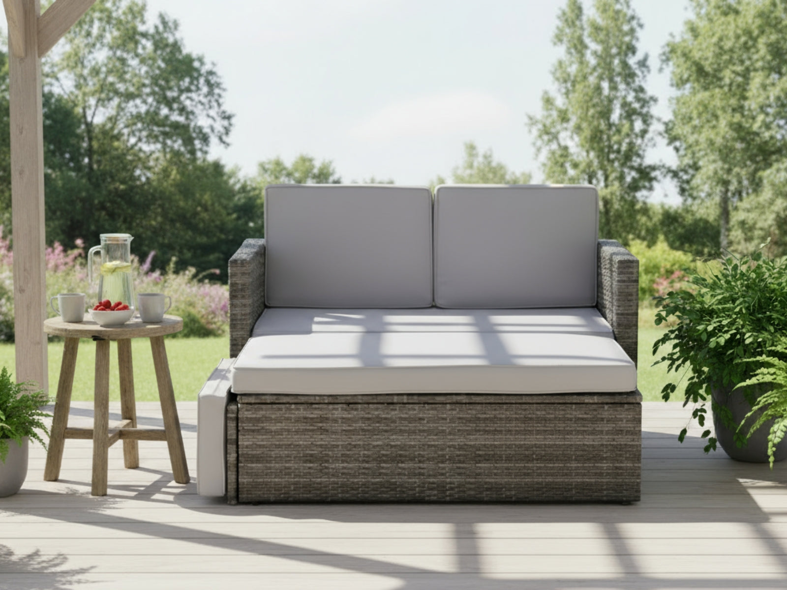 2-Piece Outdoor Sofa Set - Grey
