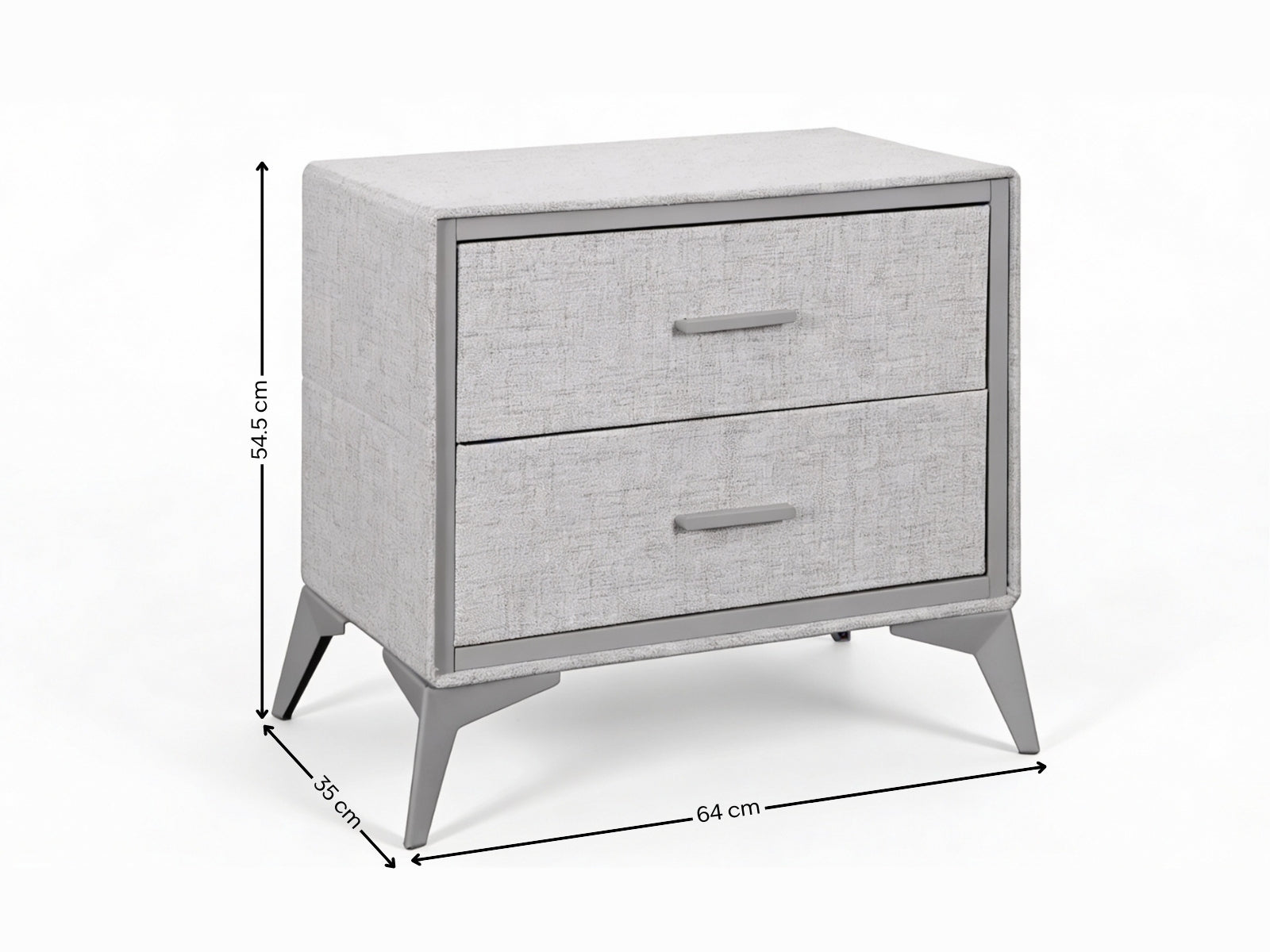 Delani Bedside Table - Grey